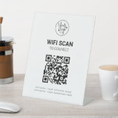 QR Code Wifi Business Scan om verbinding te maken  Reclamebord Met Voetstuk (Insitu)