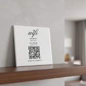 QR Code Wifi Internet Wachtwoord Witte Magneet