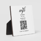 QR Code Wifi Internet Wachtwoord Witte Plaque Fotoplaat (Voorkant)