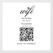 QR-code Wifi Internet Wachtwoord Witte Raam Sticke Raamsticker (Vel)