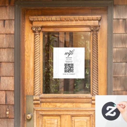 QR-code Wifi Internet Wachtwoord Witte Raam Sticke Raamsticker (Huis Deur)