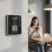 QR Code Wifi Internet Wachtwoord Zwart Flexibel Magneet