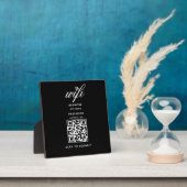 QR Code Wifi Internet Wachtwoord Zwart Plaque Fotoplaat (Insitu)
