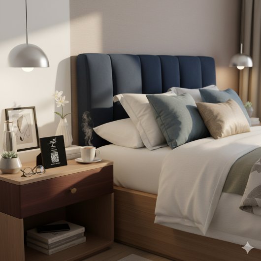 QR Code Wifi Internet Wachtwoord Zwart Plaque Fotoplaat