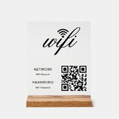 QR-code WiFi-netwerk met aangepaste merknaam Acryl Bord (Voorkant)