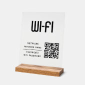 QR-code Wifi Netwerknaam & Wachtwoord Acryl Bord (Hoek)