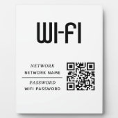 QR-code Wifi Netwerknaam & Wachtwoord Fotoplaat (Voorkant)
