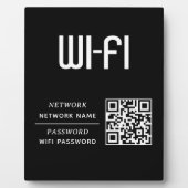 QR-code Wifi Netwerknaam & Wachtwoord  Fotoplaat (Voorkant)