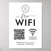 QR-code WIFI-netwerkwachtwoord Poster (Voorkant)