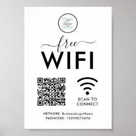 QR-code WIFI-netwerkwachtwoord Poster