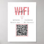 QR-code WIFI-netwerkwachtwoord Poster (Voorkant)