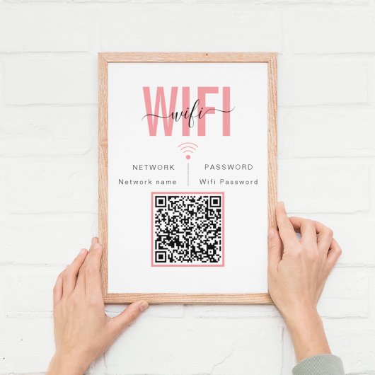 QR-code WIFI-netwerkwachtwoord Poster