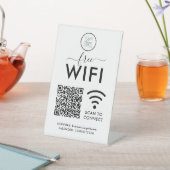 QR-code WIFI-netwerkwachtwoord Reclamebord Met Voetstuk (Insitu)