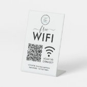 QR-code WIFI-netwerkwachtwoord Reclamebord Met Voetstuk (Voorkant)