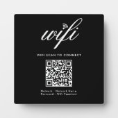 QR Code Wifi Scan om Custom Branded Black aan te s Fotoplaat (Voorkant)