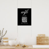 QR Code Wifi Scan om Custom Branded Black aan te s Poster (Keuken)