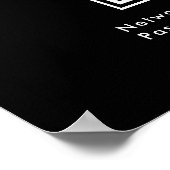 QR Code Wifi Scan om Custom Branded Black aan te s Poster (Hoek)