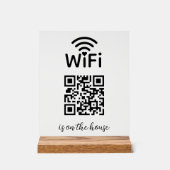 QR Code Wifi Scan to Connect is op het huis Acryl Bord (Voorkant)