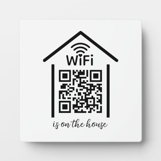 QR Code Wifi Scan to Connect is op het huis Fotoplaat (Voorkant)