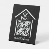 QR Code Wifi Scan to Connect is op het huis Reclamebord Met Voetstuk (Voorkant)