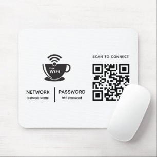 QR-code WiFi Scan voor verbinding met zakelijke Lo Muismat