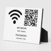 QR Code Wifi Wachtwoord en Netwerk Gepersonaliseer Fotoplaat (Zijkant)