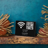 QR Code Wifi Wachtwoord en Netwerk Gepersonaliseer Fotoplaat (Zijkant)