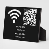 QR Code Wifi Wachtwoord en Netwerk Gepersonaliseer Fotoplaat (Zijkant)