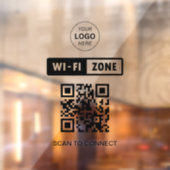 QR-code Wifi Zakelijk Logo Scan om te verbinden Raamsticker (Vel 2)