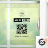 QR-code Wifi Zakelijk Logo Scan om te verbinden Raamsticker (Huis)