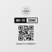 QR-code Wifi Zakelijk Logo Scannen om te verbinden Raamsticker (Vel)