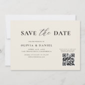 QR-code Wilde Bloem Huwelijk Bloemen Bruiloft Save The Date (Achterkant)