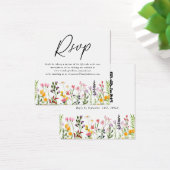 QR-code Wilde bloem Weddenschap RSVP-kaart Vierkante Visitekaartjes (Bureau)