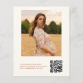 QR Code Wildflower Baby in Bloom Baby shower Flyer (Achterkant)