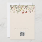 Qr Code Wildflower Baby in Bloom Baby shower Kaart (Achterkant)