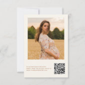 QR Code Wildflower Baby in Bloom Baby shower Kaart (Achterkant)