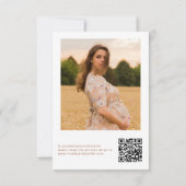 QR Code Wildflower Baby in Bloom Baby shower Kaart (Achterkant)