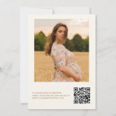 QR Code Wildflower Baby in Bloom Baby shower Kaart (Achterkant)