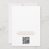 QR Code Wildflower Baby in Bloom Baby shower Kaart (Achterkant)