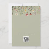 Qr Code Wildflower Baby in Bloom Baby shower Kaart (Achterkant)