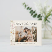 QR Code Wildflower Bewaar de trouwdatum (Staand voorkant)