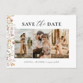 QR Code Wildflower Bloemen Huwelijk Aankondigingskaart (Voorkant)