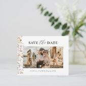 QR Code Wildflower Bloemen Huwelijk Aankondigingskaart (Staand voorkant)