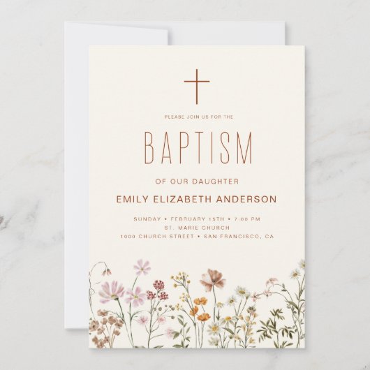 QR Code Wildflower Dooptuin in bloei Kaart (Voorkant)