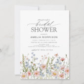 QR Code Wildflower Garden Vrijgezellenfeest Kaart (Voorkant)