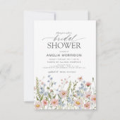 QR Code Wildflower Garden Vrijgezellenfeest Kaart (Voorkant)