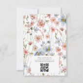 QR Code Wildflower Garden Vrijgezellenfeest Kaart (Achterkant)