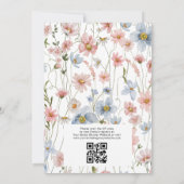 QR Code Wildflower Garden Vrijgezellenfeest Kaart (Achterkant)