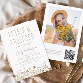 QR Code Wildflower Petals & Prosecco Vrijgezellenf Flyer