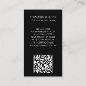 QR Code Wildflower Professional Zwart Visitekaartje (Achterkant)